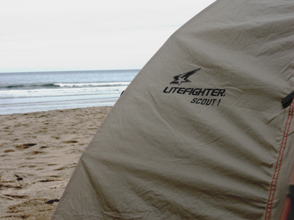 scout 1 tent on beach