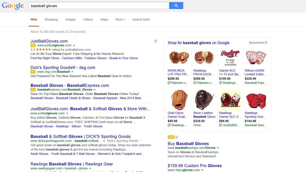 Google Search Baseball Gloves