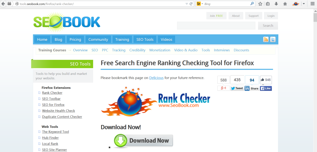 page ranking checker