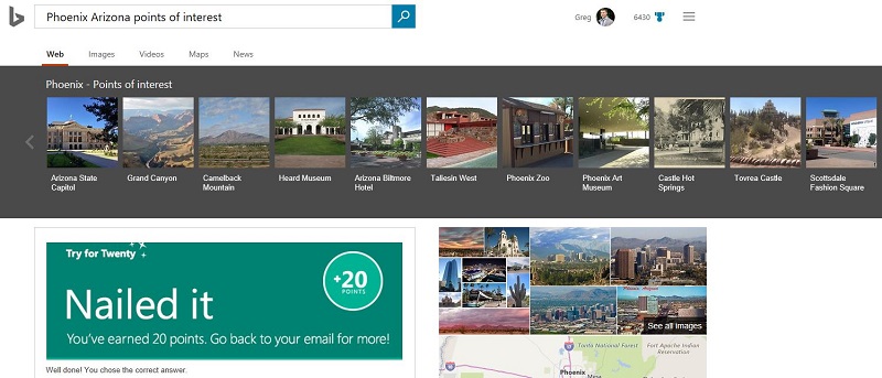 Microsoft Quizzes For Reward Points : Bing for Android's ...