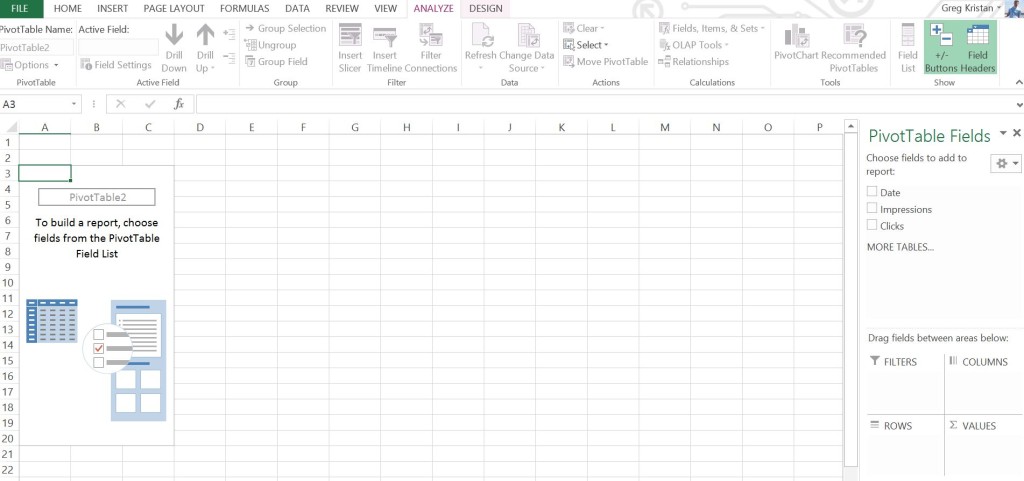Pivot Table in new Tab