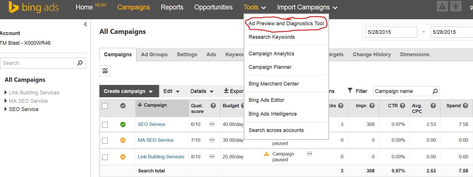 Ad Preview and Diagnostics Tool in Bing Ads