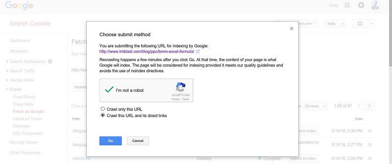 Choose a Submit Method in Google
