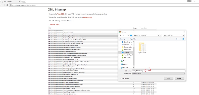 how to save your sitemap as a file