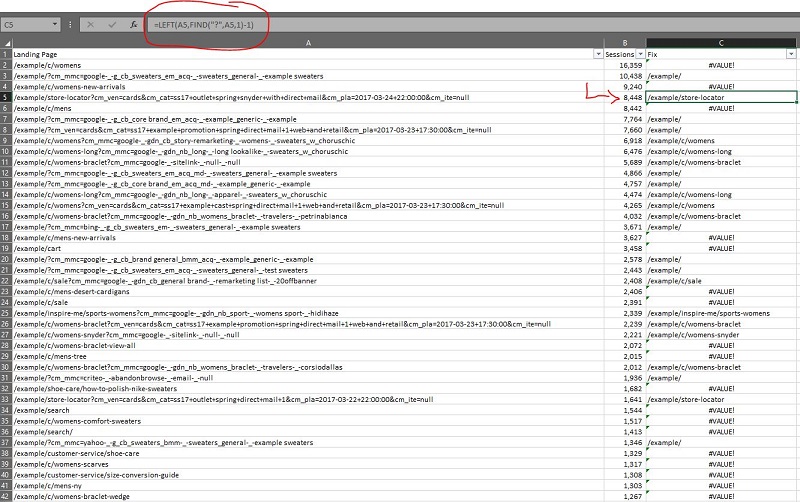 How to Remove Tracking URL's in Excel