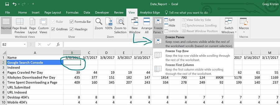 How to Freeze Both Rows and Columns in Excel