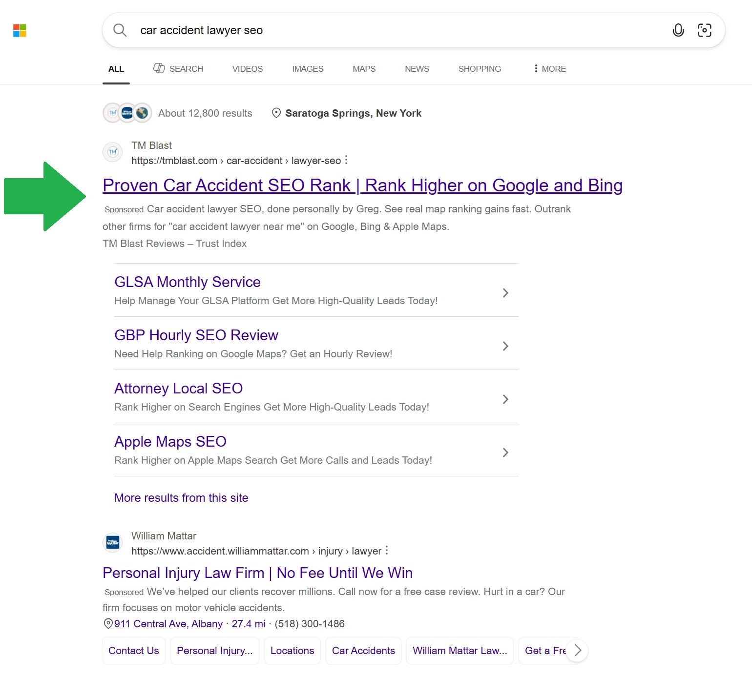 Bing Ads PPC Ad Example. TM Blast Runs Bing Ads Bing Ads PPC Ad Example. TM Blast Runs Bing Ads